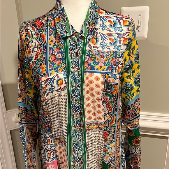 Johnny Was Diskana Dena Multicolor Patchwork Slip dress, NWOT - Picture 4 of 15